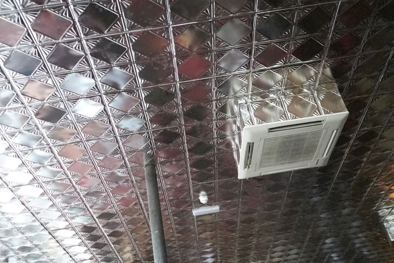 Inside View of Tin Ceiling