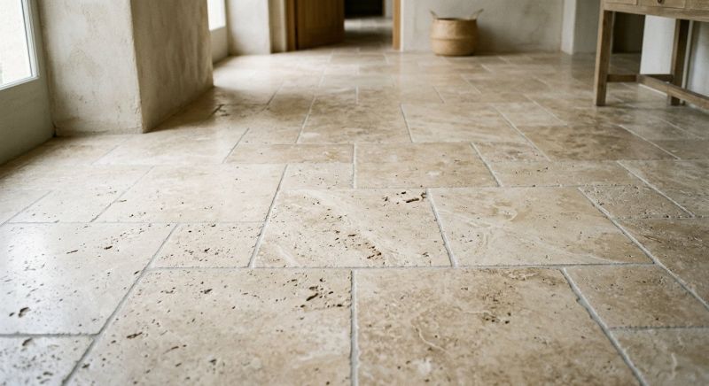 Travertine Floor Installation in Longmont, CO