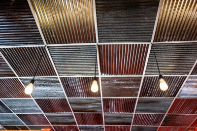 Commercial Tin Ceiling Tiles Installation
